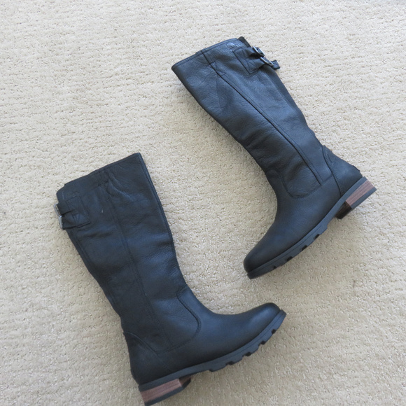 New Sorel Emilie tall leather boots 5.5 6 6.5 7 - Picture 3 of 5